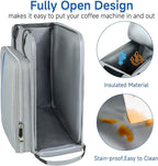 Coffee Maker Travel Bag Compatible with Keurig K-Mini,Single Serve Coffee Brewer Carrying Case Compatible for K-Mini Plus with Multiple Pockets for K-Cup Pods,Grey(Bag Only)