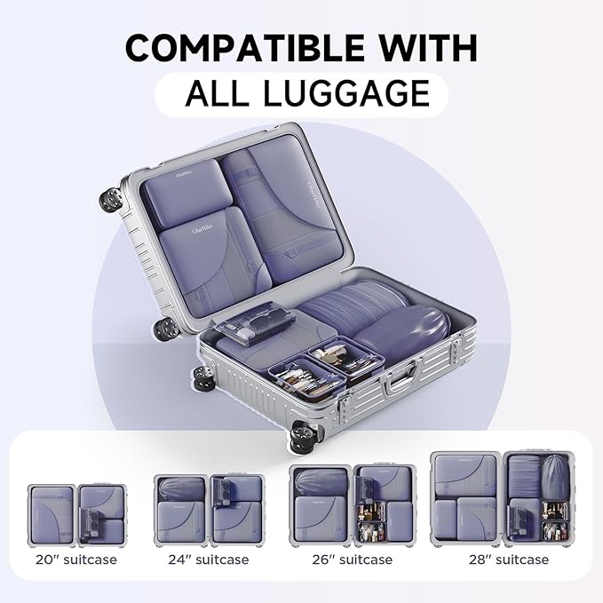 11 Set Packing Cubes for Travel, Gifts for Women Mom,Anti-Tearing Suitcase Organizer,OlarHike Vacation Essentials & Accessories for Cruise Ship