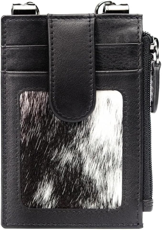 RFID Blocking Boot Wallet with Security Chain & Zipper Lock – Genuine Leather Wallets for Men, Travel Wallets Women, Minimalist Leather Card Holder