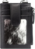 RFID Blocking Boot Wallet with Security Chain & Zipper Lock – Genuine Leather Wallets for Men, Travel Wallets Women, Minimalist Leather Card Holder