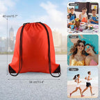 PLULON 2Pcs Drawstring Bags Bulk Drawstring Backpack Pink Red String Backpack Cinch Sack Sport Gym Backpack Bags for Yoga Traveling Outdoor Sports