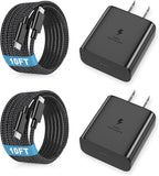 45W Fast Charger USB C, 45W Type C Fast Charger for Samsung Galaxy S25 Ultra/S25+/S24 Ultra/S24+/S23 Ultra/S23+/S22/S20, Tab 10FT Type C Cords