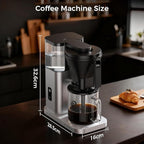 Kismile SCA-Certified 8 Cup Drip Coffee Maker, Pour Over Coffee Machine with 3s Instant Heat 197–205℉, Adjustable Flow Control, Removable Water Tank, Deep Cold Brew & 40 Min Keep Warm (Silver)