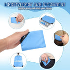 Grneric Blue Drawstring Backpack Bulk 28 PCS Drawstring Bags String Backpack Cinch Bag Sackpack for Men Women Gym (Sky Blue)