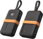 Silicone Case for Anker Zolo Power Bank (10,000mAh 30W) A1680/A1688 Protective Cover with Lanyard Slot, Drop-Proof Dust-Proof Precise Cutouts for Daily Use & Travel (Black)