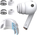 Premium Multi-Flange Eartips for Galaxy Buds3 Pro (White, Medium) – Always Fits, Never Slips
