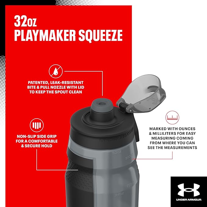 Under Armour 32oz Playmaker Squeeze Water Bottle | Squeeze