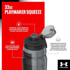 Under Armour 32oz Playmaker Squeeze Water Bottle | Squeeze
