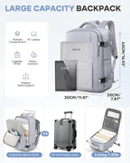 WONHOX Large Travel Backpack Carry on Flight Approved Laptop Work Business Backpack for Women Men Mochila de Viaje