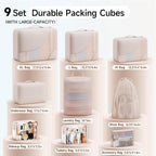 9 Set Packing Cubes for Travel, Gifts for Women Mom,Anti-Tearing Suitcase Organizer,OlarHike Vacation Essentials & Accessories for Cruise Ship