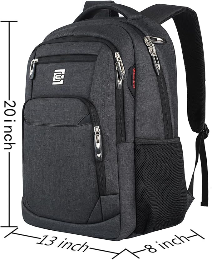 Volher 17 Inch Laptop Backpack, Business Anti Theft Slim Durable Laptops Backpack, Water Resistant College Computer Bag Gifts for Men & Women Fits 15.6 Inch Notebook-Black