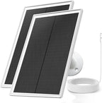 Solar Panel Charger for Arlo Essential 2K Outdoor(2nd Gen)/Essential XL Camera(2nd Gen)/Essential Spotlight, 5V 6W Continuously Charging, 9.8ft Cable, Weatherproof (2Pack)