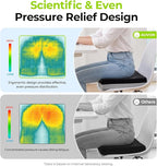 AUVON Ventilation Seat Cushion with Innovation Heat Dissipation Design, Anti-bedsore Wheelchair Cushion with Supportive Memory Foam, Waterproof & Anti-slip Cover, Improve Lower Back & Tailbone Comfort
