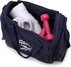 Reebok Duffle Bag - Lightweight Unisex Carry On Gym Bag - Travel and Sports Duffel Bags for Men and Women, Cade - Navy Silver