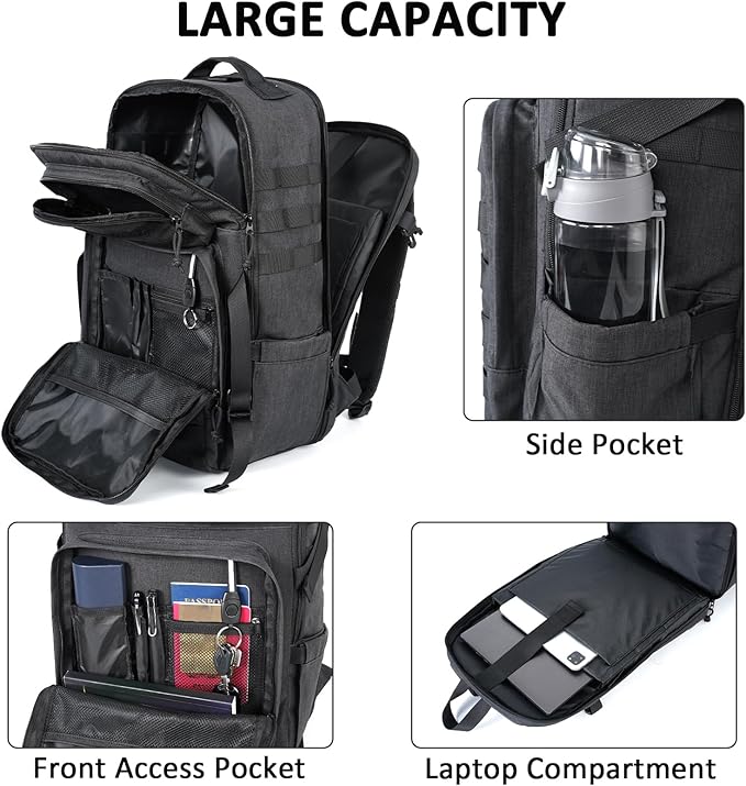 MATEIN 17 Inch Laptop Backpack, Large Military Tactical Backpack for Men TSA Approved, Water Resistant Computer Bag Work Day Pack, Travel Laptop Carry on for Camping Hiking