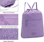 Lee Drawstring Backpack Bag Lightweight Small Gym Swim Beach Bag Water Resistant Sports Sackpack for Men Women, LEE48-002PP