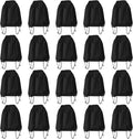 JohahaTim Drawstring Backpack Bulk 20 Pcs Draw String Bags DIY Gym Sports Traveling Yoga Cinch Bag Sackpack Drawstring (Black)