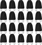 JohahaTim Drawstring Backpack Bulk 20 Pcs Draw String Bags DIY Gym Sports Traveling Yoga Cinch Bag Sackpack Drawstring (Black)