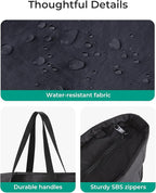 BAGSMART Tote Bag for Women, Tote Bag with Zipper Work Tote with Compartments Nurse Shoulder Hanbag for Travel, Gym
