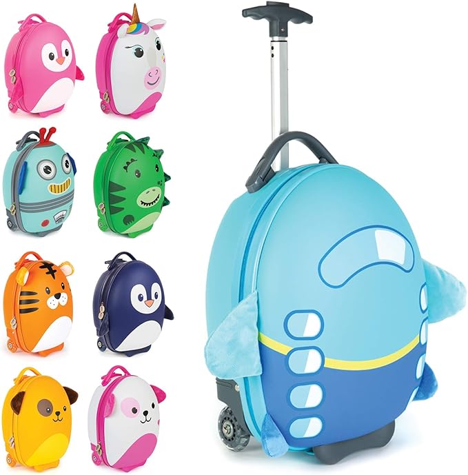 boppi - Children's Suitcase - Tiny Trekker Children's Trolley Suitcase - Boys & Girls Suitcase - Suitable as Cabin Luggage - 17 L