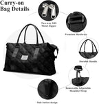 HYC00 Travel Duffel Bag,Carry-on Overnight Weekender Bags for Women,Sports Tote Gym Bag with Wet Pocket