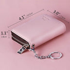 FurArt Zipper Wallet Women, RFID Blocking Credit Card Wallet, Business Card Holder, Compact Size KeyChain Wallet
