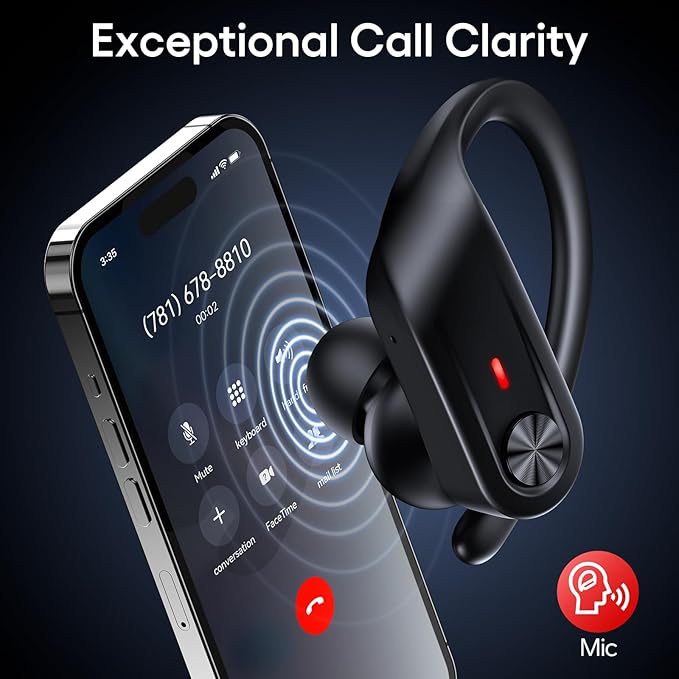 Hybrid Active Noise Cancelling Wireless Ear Buds 80 Hrs Playtime Hi-Res Stereo Quality Bluetooth Earbuds with Transparency Mode Headphones Bluetooth Earhooks ANC Earphones for Work Sports Travel
