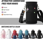 DYSANKY National Parks Water Bottle – 32 oz Insulated Stainless Steel Bottle with 63 Hand-Drawn Park Stickers, Carrier Bag, Strap & Gift Box – BPA-Free – Ideal for Hiking, Camping & Travel