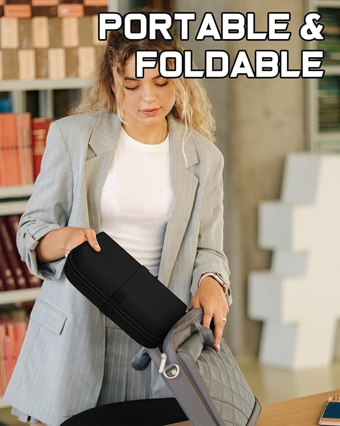 Gel Travel Seat Cushion, Portable Airplane Seat Cushion, 16.5" x 12" Large Size Foldable for Airplane Seats, Office Chair, Camping, Bleachers, Flights, Commute