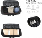 Rolling Duffle Bag with Wheels,110L/140L Expandable Soft-Sided Foldable Duffle Bag with 2 Rubber Wheels,Packable 32” Rolling Carry-On with Multi-Pockets & Compartments