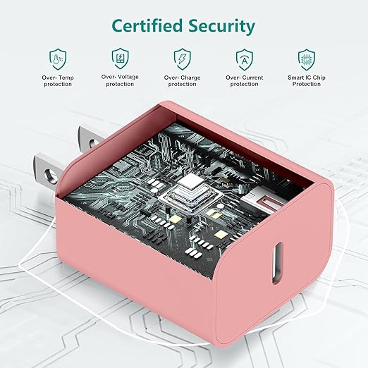 Upgraded Apple Watch Charger, Magnetic Fast Charger, USB C Charger Block Plug Adapter with 6FT iWatch Portable Wireless Fast Charging Cable Cord for iWatch Series Ultra/9/8/7/6/SE/SE2/5/4/3 Pink