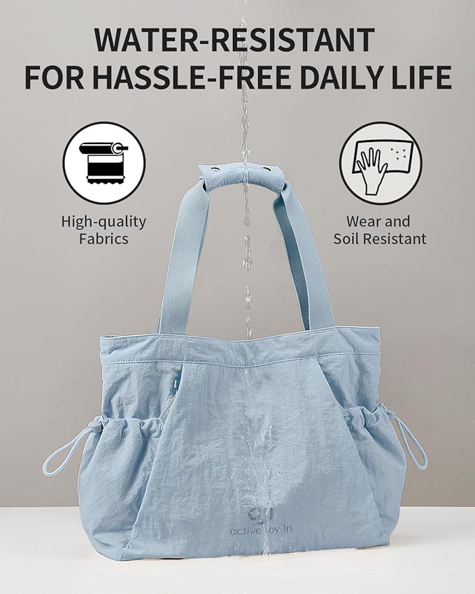 Gym Tote Bag for Women, Lightweight Yoga Mat Bag with Wet Dry Storage Pocket & Multi Pockets