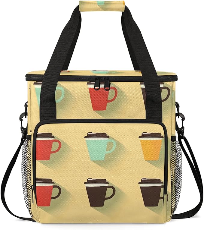 Coffee Maker Carring Bag Travel Storage Tote Bag Compatible with Keurig K-Mini or K-Mini Plus Portable Single Serve Coffee Brewer Case with Pockets for K-cup Pods(Bag Only)
