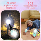 Rechargeable Personal Safety Alarm for Women - 130dB Self Defense Keychain Alarm Whistle with SOS Strobe Light, Low Battery Notice - Security Protection Devices for Kids Elderly College Essentials