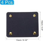 uxcell 4Pcs Handbag Handle Wrap Covers, PU Leather Luggage Grip Protector for Suitcases, Shopping Bag (13x10cm, Navy Blue)