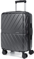 BAGSMART Carry on Luggage 22x14x9 Airline Approved with TSA Lock, 100% Polycarbonate Hardside Suitcase with Spinner Wheels, Gray