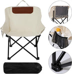 SHANQUAN 2 Pack Folding Camping Chair, Compact Camp Chair,Outdoor Lawn Portable Lightweight Backpacking Chair with Carrying Bag for Outdoor Camp,Travel,Beach,Picnic,Fishing, Hiking (Beige)