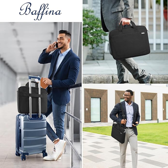 BAFFINA Laptop Shoulder Bag 15.6 16 17.3 Inch for Men Women,Waterproof Computer Carrying Case Messenger Bag Briefcase Work