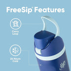 Owala Harry Potter FreeSip Insulated Stainless Steel Water Bottle with Straw, BPA-Free Sports Water Bottle, Great for Travel, 24 Oz, Ravenclaw