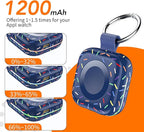 Portable Charger for Apple Watch 10,Wireless Magnetic Mini iWatch Charger 1200mAh Power Bank Travel Keychain Accessories Smart Watchs Chargers for Apple Watch 11/10/9/8/7/6/SE/5/4/3/2/1/UItra/UItra 2
