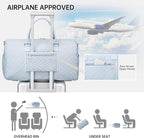 Duffle Bag for Travel, Weekender Bag with Shoe Compartment, Carry On Overnight Bag for Women with Toiletry Bag, Gym Bag with Wet Pocket, Hospital Bags for Labor and Delivery Beige
