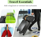 Multi Use Strong Adjustable Luggage Connector Straps for Suitcases,2 Pack Flexible Luggage Accessories Elastic Fastening Bag Strap (Rainbow)