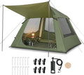 VINGLI Inflatable Camping Tent, All-Weather Inflatable Hot Tents with Stove Jack, Blow Up Tent for Camping with Mesh Doors & Windows, Inflatable Air Tents for Camping Adult