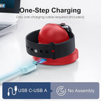 2026 Upgraded for Apple Watch Charger Magnetic Fast Charging Dock,Portable Wireless Charging Stand Compatible with iWatch Series Ultra/SE/11/10/9/8/7/6/5/4/3/2 Support Nightstand Mode-Red
