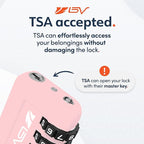 TSA Accepted Luggage Travel Lock, Set-Your-Own Combination Lock for School Gym Locker, Luggage Suitcase Baggage Locks, Filing Cabinets, Toolbox, Case (Pink, 1 Pack)
