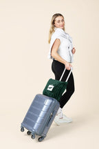 EverSnug Travel Blanket & Pillow 68x42 - Premium Ultra-Soft Microfleece 2 in 1 Compact & Packable Flight Blanket with Soft Bag Pillowcase, Hand Luggage Sleeve and Backpack Clip (Forest Green)