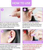 LYSIAN Ultra Soft Foam Ear Plugs Sleeping-Noise Cancelling Earplugs 38dB SNR - Sleep Ear Plugs Noise Reduction for Snoring, Mowing, Shooting Sound Block,Double Color Purple/White
