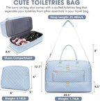 Travel Duffle Bag Weekender for Women - Carry-On Overnight Bag Personal Item Bag with Shoe Compartment & Wet Pocket Large Weekend Tote Bags with Toiletry Bag Hospital Bags for Labor and Delivery