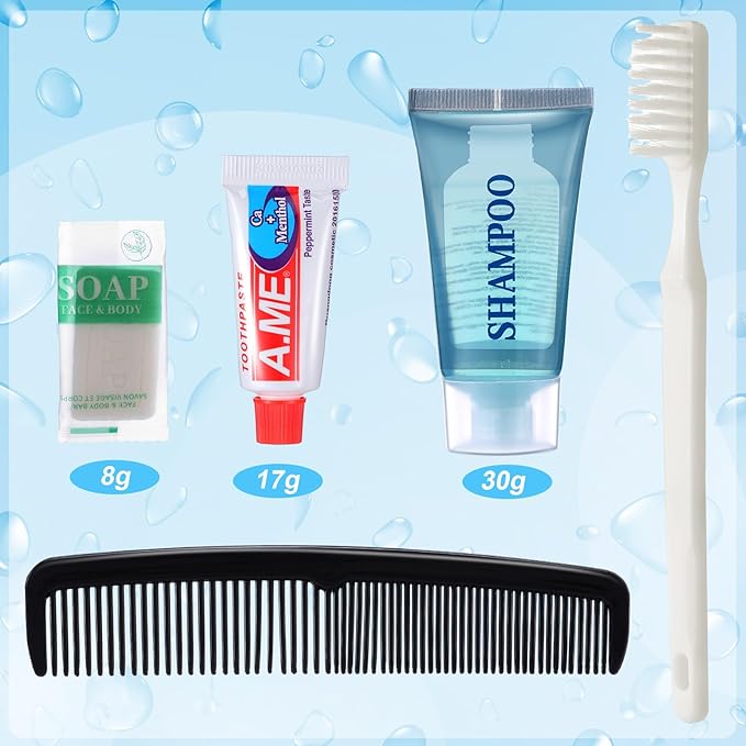 Ziliny 60 Pcs Basic Toiletry Set Homeless Hygiene Kits Homeless Care Package Supplies Travel Toiletry Bulk for Men Women Charity Reusable Supplies