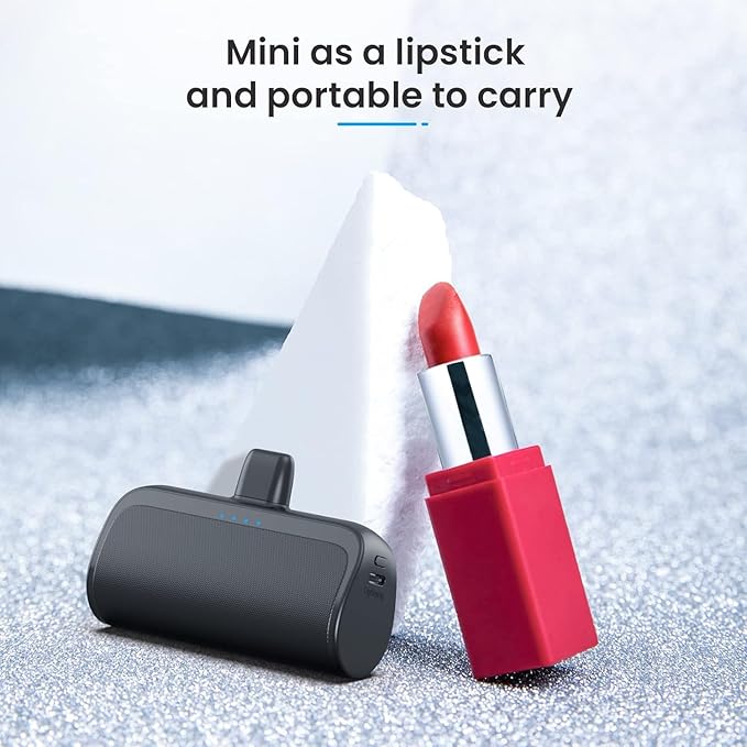 LanLuk [2 Pack] Mini Portable Charger for iPhone,5200mAh Ultra-Compact Fast Charging Power Bank Cordless Small Smart Battery Pack Compatible with iPhone 14/14 Pro Max/13/13 Pro/12/XR/8/7/6(Inky+Inky)